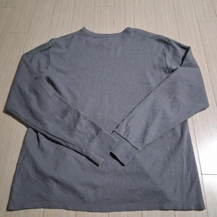 [BUNJANG] Lacoste Waffle Knit Long Sleeve T-shirt / 라코스테 와플 긴팔 티셔츠 그레이