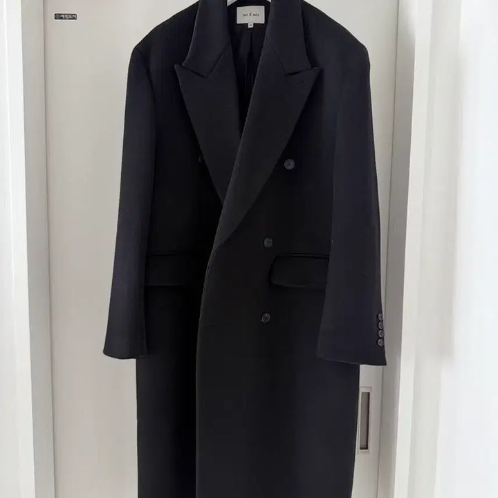 [BUNJANG] Art if acts Leather Double Coat XL / Art if acts 가죽 카라 더블 코트 XL