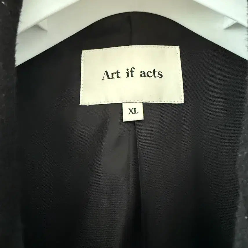 [BUNJANG] Art if acts Leather Double Coat XL / Art if acts 가죽 카라 더블 코트 XL