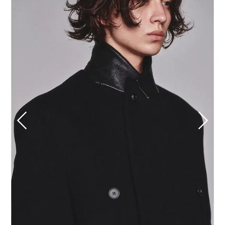 [BUNJANG] Art if acts Leather Double Coat XL / Art if acts 가죽 카라 더블 코트 XL