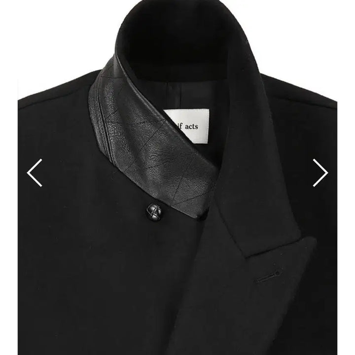 [BUNJANG] Art if acts Leather Double Coat XL / Art if acts 가죽 카라 더블 코트 XL