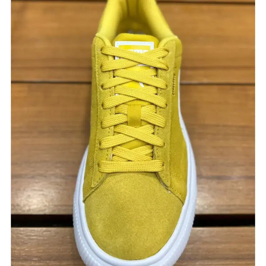 [BUNJANG] Puma Suede Platform Yellow Sneakers / 새상품 푸마 스웨이드 플랫폼 옐로우 스니커즈 225사이즈 230가능