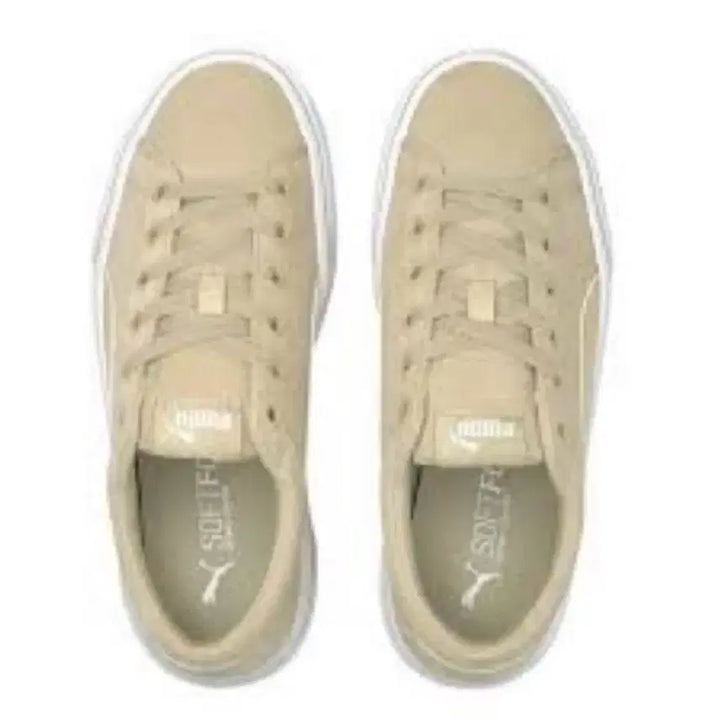 [BUNJANG] Puma Suede Platform Wedge Sneakers Beige / 새상품 푸마 스웨이드 플랫폼 키높이 운동화 베이지 220 225가능