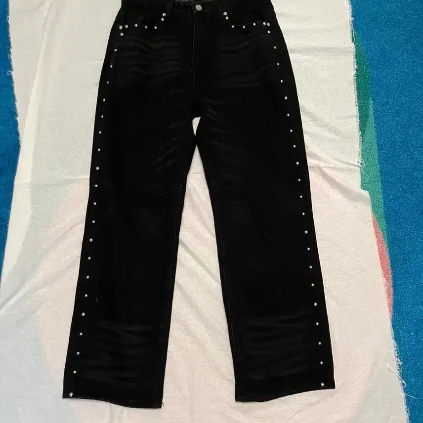 [BUNJANG] Insane Garage Smoke Rise Studded Denim Jeans / 인세인개러지 스모크라이즈 스터드 데님