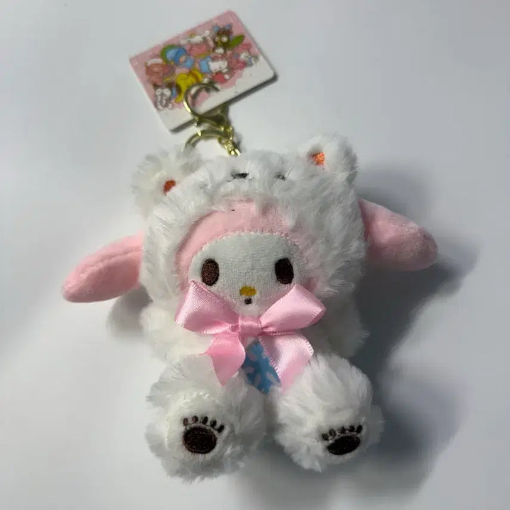 [BUNJANG] Sanrio My Melody Polar Bear Keyring Plush / 산리오 마이멜로디 북극곰 인형 키링