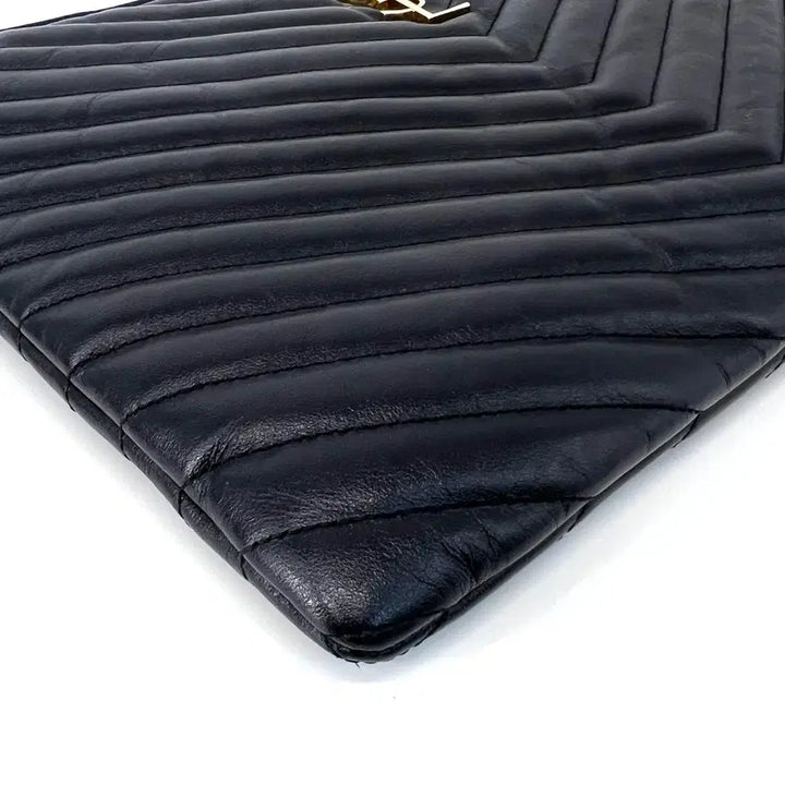 [BUNJANG] Saint Laurent Monogram Matelassé Clutch Bag Black / [100%정품] 생로랑 모노그램 마틀라세 클러치백 블랙 (559193