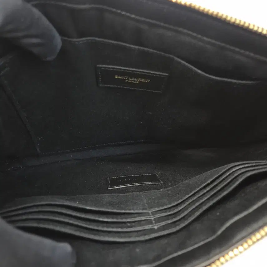 [BUNJANG] Saint Laurent Monogram Matelassé Clutch Bag Black / [100%정품] 생로랑 모노그램 마틀라세 클러치백 블랙 (559193