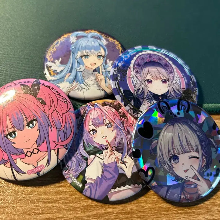 [BUNJANG] Hololive VTuber Can Badge Bundle Set / 홀로라이브 캔벳지 (비비, 코보, 비쥬, 하지메)