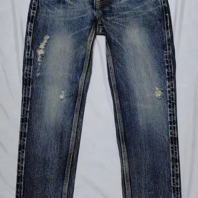 [BUNJANG] Rodeo Crowns Heavy Damage Selvedge Denim Jeans / [Selvedge/26] Rodeo Crowns 헤비 데미지 셀비지 데님