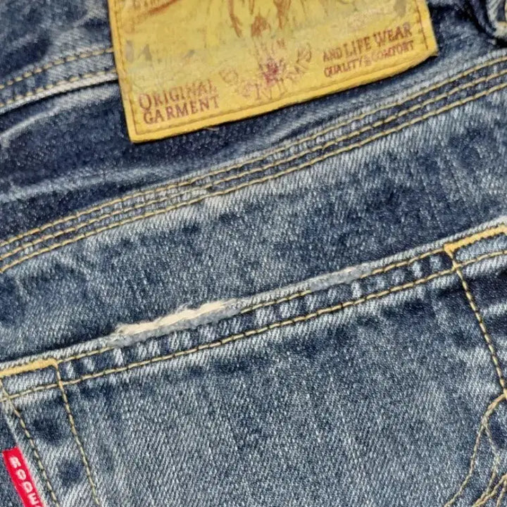 [BUNJANG] Rodeo Crowns Heavy Damage Selvedge Denim Jeans / [Selvedge/26] Rodeo Crowns 헤비 데미지 셀비지 데님