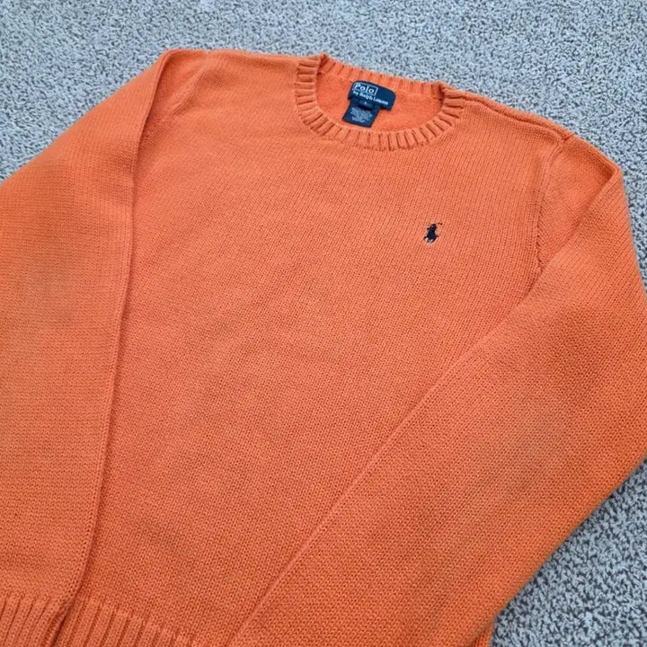 [BUNJANG] Polo Ralph Lauren Orange Knit Sweater / 폴로 랄프로렌 오렌지 니트 ~55
