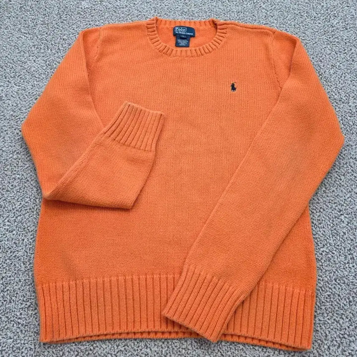 [BUNJANG] Polo Ralph Lauren Orange Knit Sweater / 폴로 랄프로렌 오렌지 니트 ~55