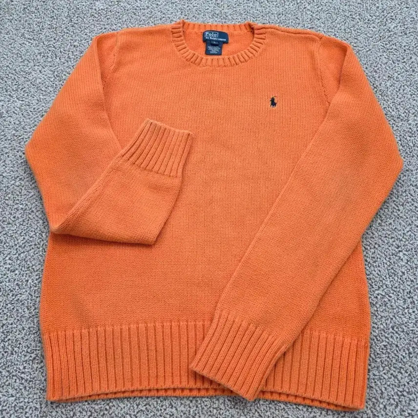 [BUNJANG] Polo Ralph Lauren Orange Knit Sweater / 폴로 랄프로렌 오렌지 니트 ~55