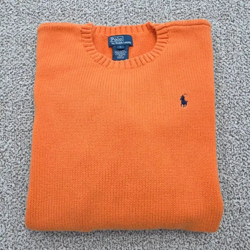 [BUNJANG] Polo Ralph Lauren Orange Knit Sweater / 폴로 랄프로렌 오렌지 니트 ~55