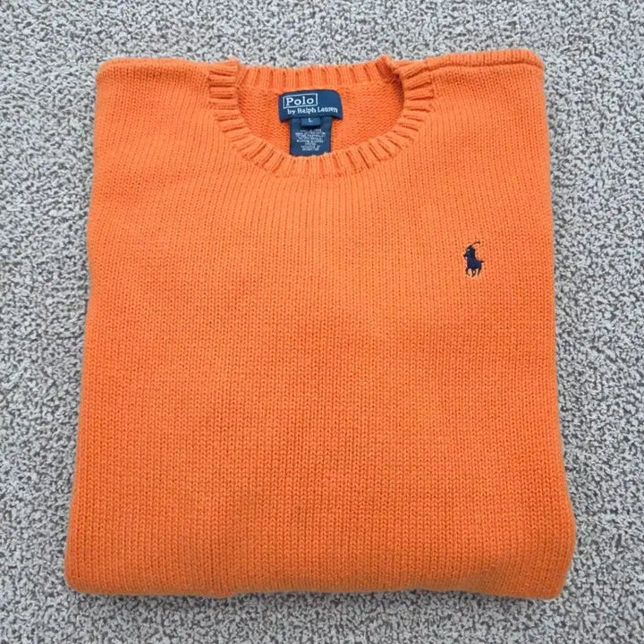 [BUNJANG] Polo Ralph Lauren Orange Knit Sweater / 폴로 랄프로렌 오렌지 니트 ~55