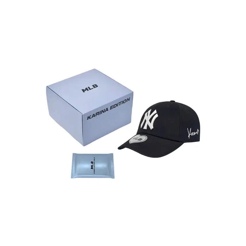 [BUNJANG] MLB x Karina Signature Unstructured Ball Cap (Black) / [MLB] 카리나 시그니처 볼캡