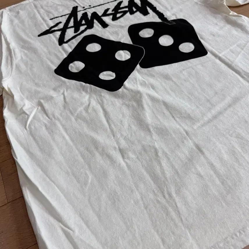 [BUNJANG] Stussy Dice Pigment Dyed T-shirt - Natural / [XL] stussy 스투시 다이스 피그먼트 다이드 반팔 티셔츠 내츄럴
