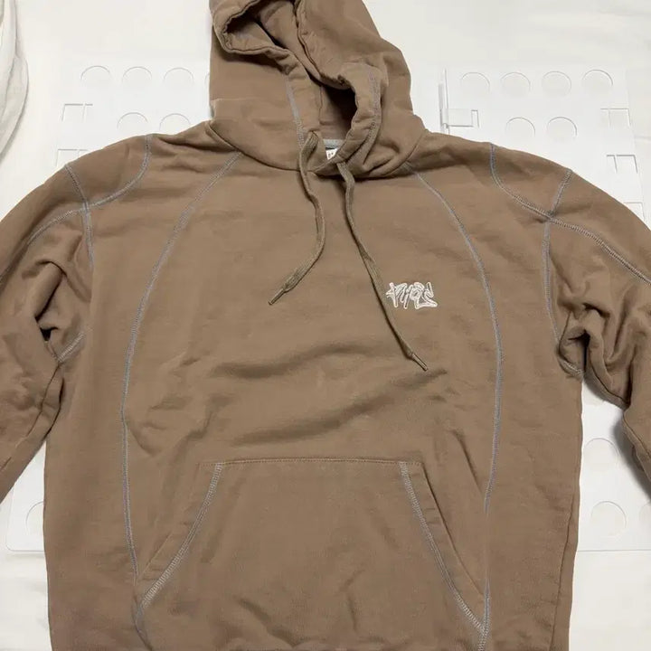 [BUNJANG] FOSS 333 Brown Hoodie / 포스333 브라운 후드티