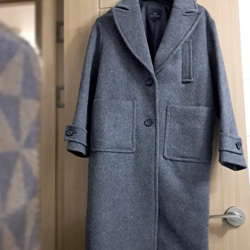 [BUNJANG] Colincos Gray Long Coat / colincos 그레이 롱 코트