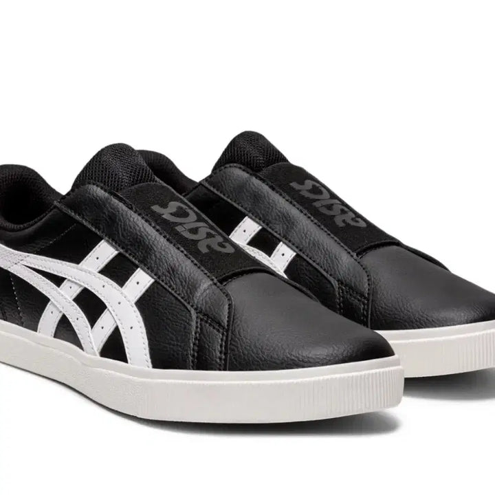 [BUNJANG] Asics Black/White Slip-On Sneakers / 새상품 아식스 블랙/화이트 슬립온 운동화 230사이즈