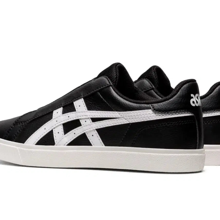 [BUNJANG] Asics Black/White Slip-On Sneakers / 새상품 아식스 블랙/화이트 슬립온 운동화 230사이즈