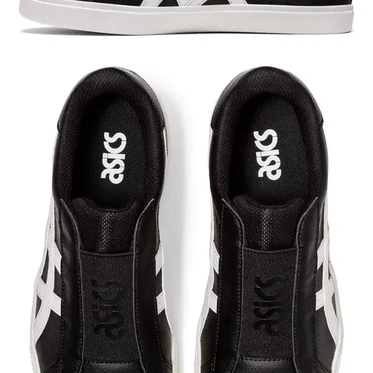 [BUNJANG] Asics Black/White Slip-On Sneakers / 새상품 아식스 블랙/화이트 슬립온 운동화 230사이즈