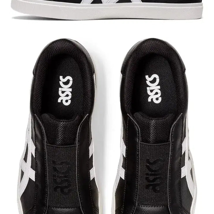 [BUNJANG] Asics Black/White Slip-On Sneakers / 새상품 아식스 블랙/화이트 슬립온 운동화 230사이즈