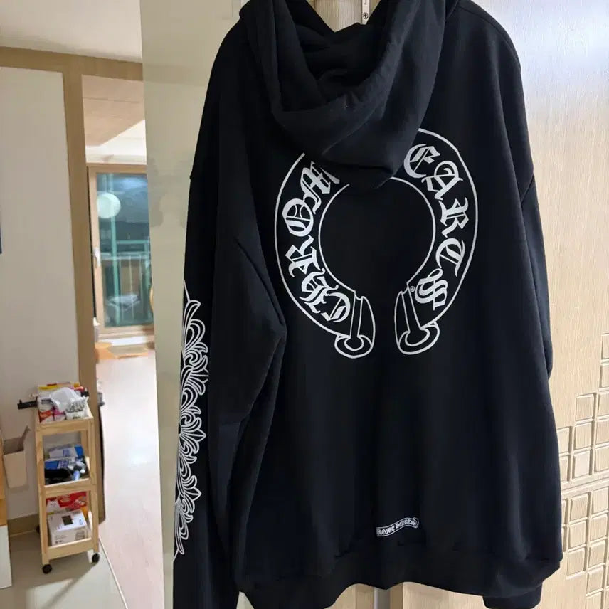 [SOLD OUT] 급처 크롬하츠 블랙 후드티 라지