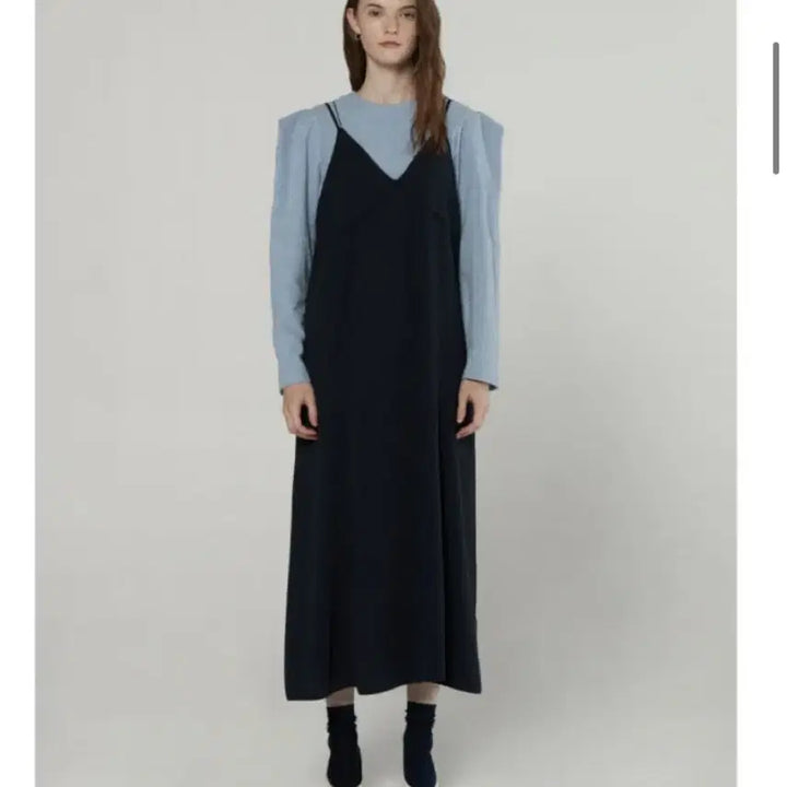 [BUNJANG] Be Muse Mansion Layered Navy Dress / 비뮤즈맨션 레이어드 네이비 원피스