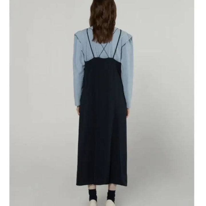 [BUNJANG] Be Muse Mansion Layered Navy Dress / 비뮤즈맨션 레이어드 네이비 원피스