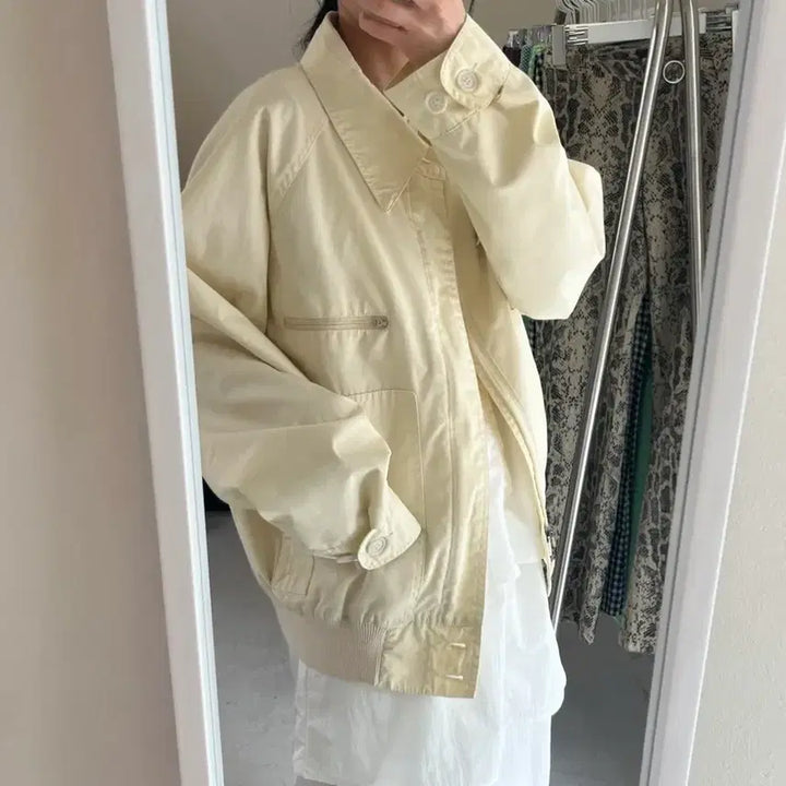 [BUNJANG] Vintage Cream Ivory Blouson Jacket / Vintage blouson jacket 빈티지 블루종 자켓
