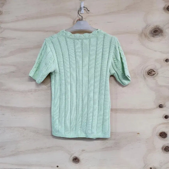 [BUNJANG] Vaneike Mint Short Sleeve Knit Top / 1110) 반에이크 반팔 니트