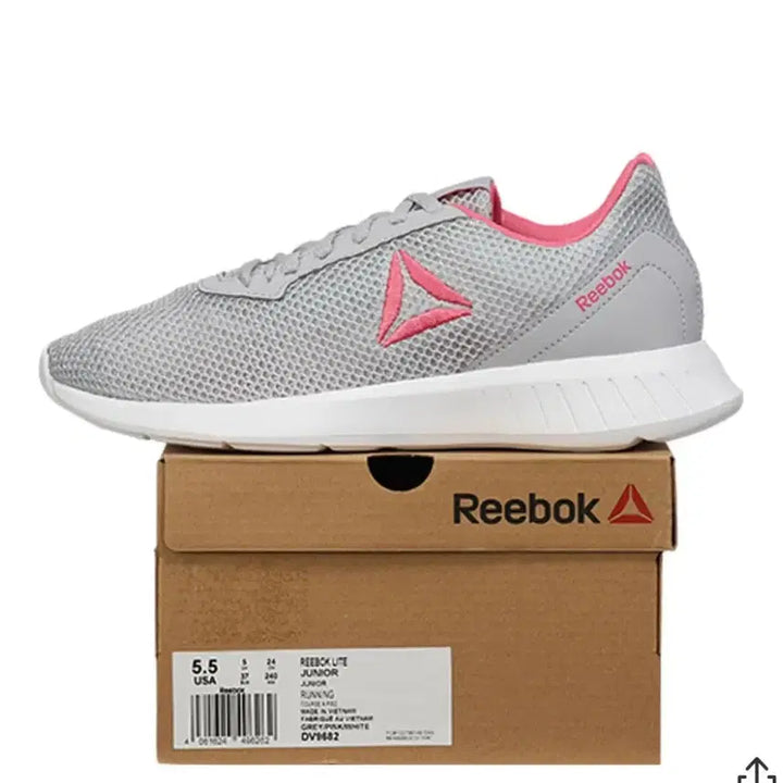 [BUNJANG] Reebok Mesh Sneakers Gray/Pink 225 / 새상품.리복 메쉬 운동화 그레이/핑크 225사이즈