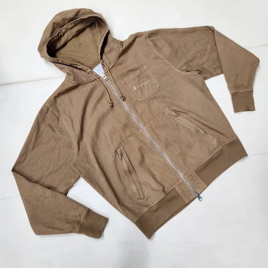 [BUNJANG] Champion Denim Oversized Hoodie Jacket / 정품 챔피온 남성 면 데님 오버핏 후드 집업 자켓 M (95~100)