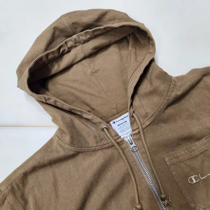 [BUNJANG] Champion Denim Oversized Hoodie Jacket / 정품 챔피온 남성 면 데님 오버핏 후드 집업 자켓 M (95~100)