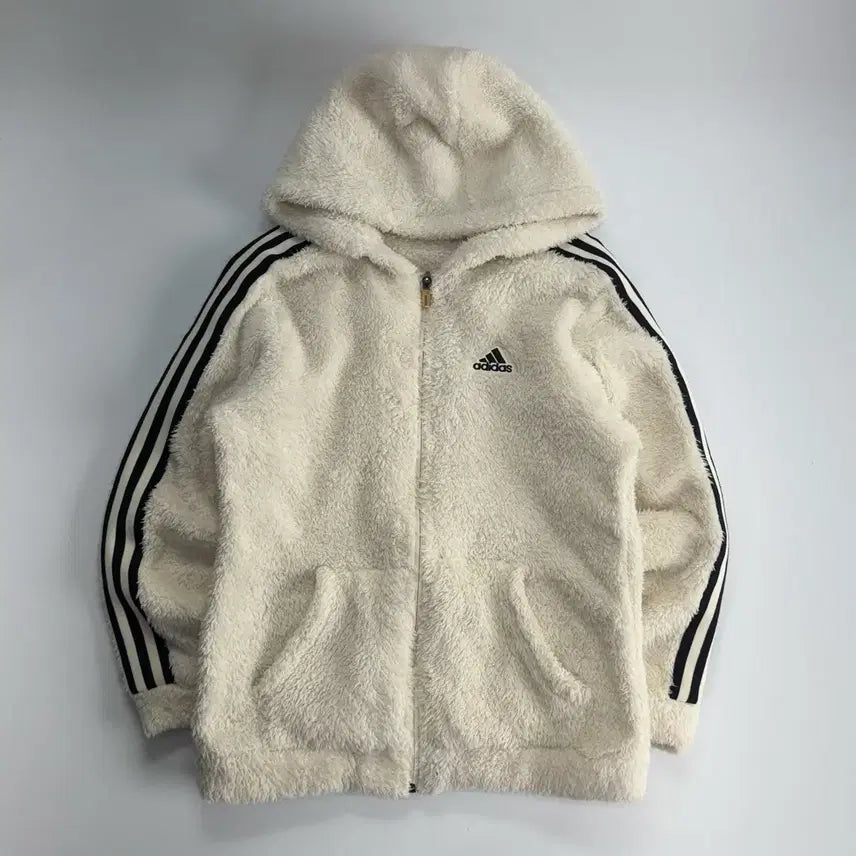[SOLD OUT] Adidas 아디다스 삼각로고 아이보리 후리스 집업