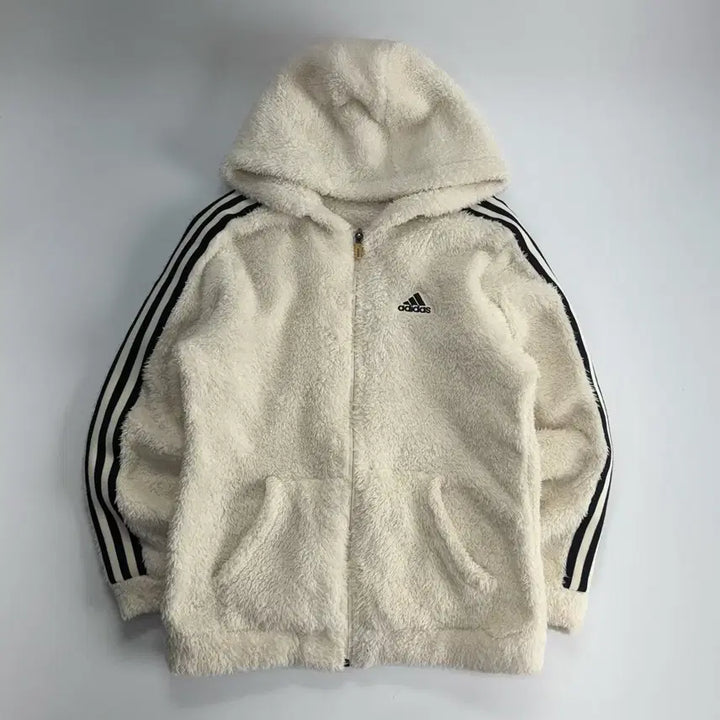 [SOLD OUT] Adidas 아디다스 삼각로고 아이보리 후리스 집업
