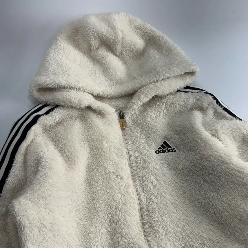 [SOLD OUT] Adidas 아디다스 삼각로고 아이보리 후리스 집업