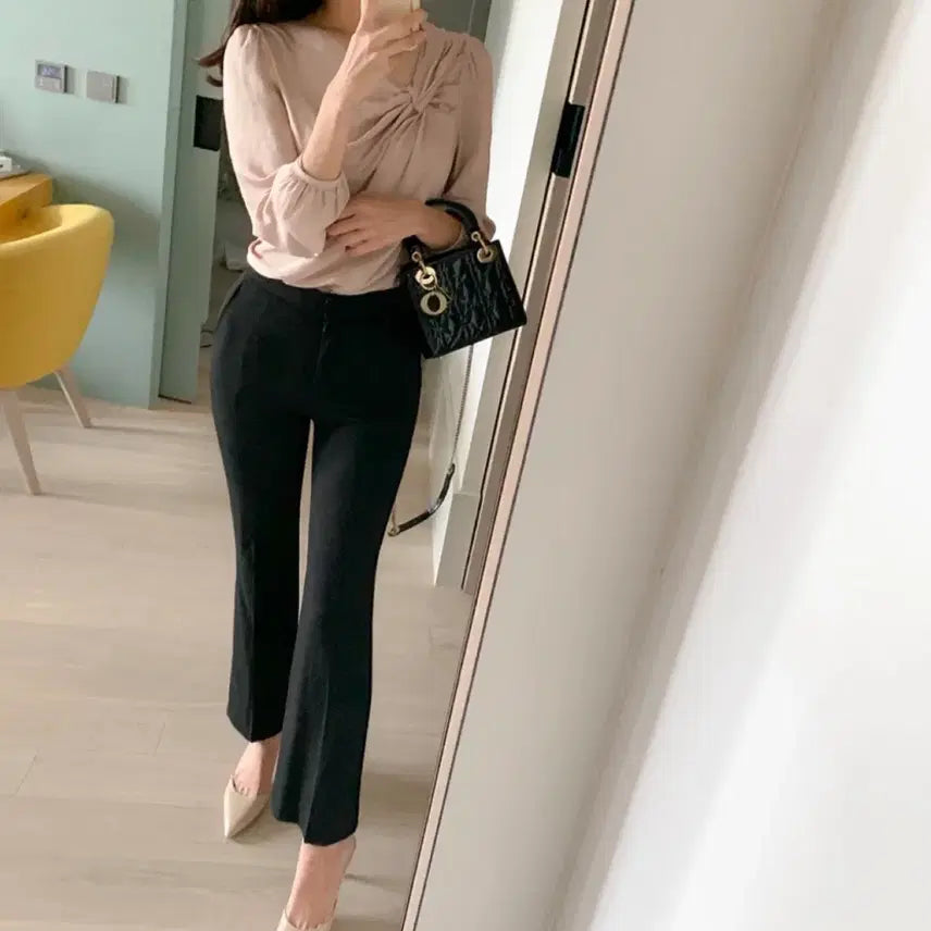 [BUNJANG] Reine Mirror Long Bootcut Pants / 렌느 reine 가을미러롱부츠컷팬츠 블랙 long, M (보관상품)