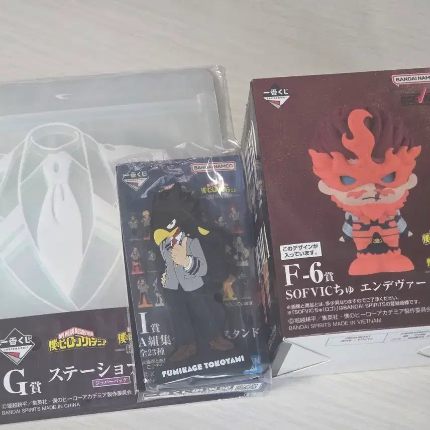 [BUNJANG] My Hero Academia Endeavor &amp; Tokoyami Figure Bundle / 나히아 최강점프 1월호 부록 이어지는 마음 피규어