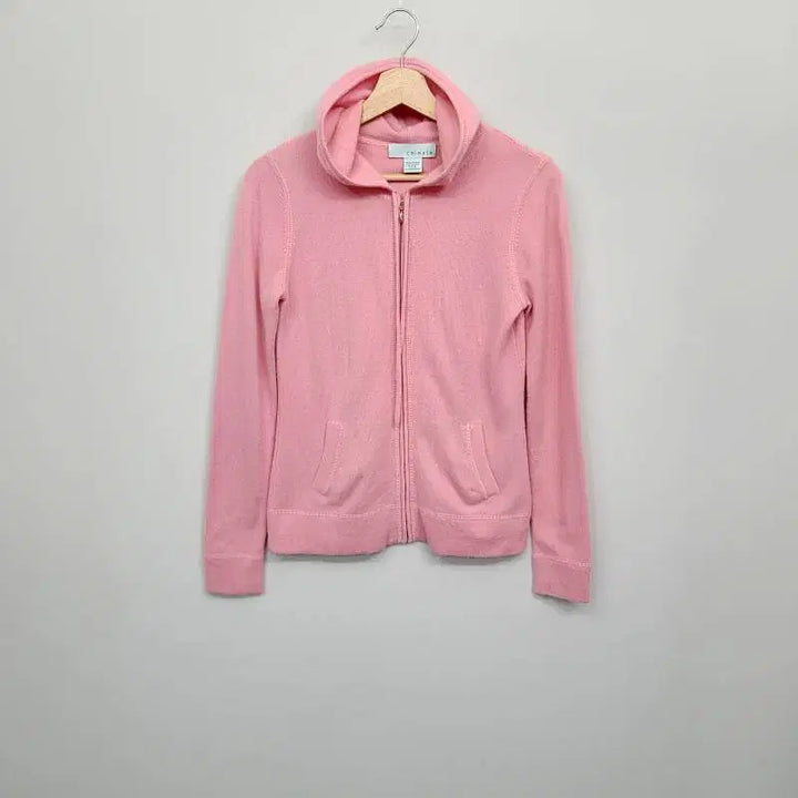 [BUNJANG] Celeste 100% Cashmere Hooded Zip-Up (Pink, S) / celeste 셀레스테 100% 캐시미어 후드 집업 (S/핑크)