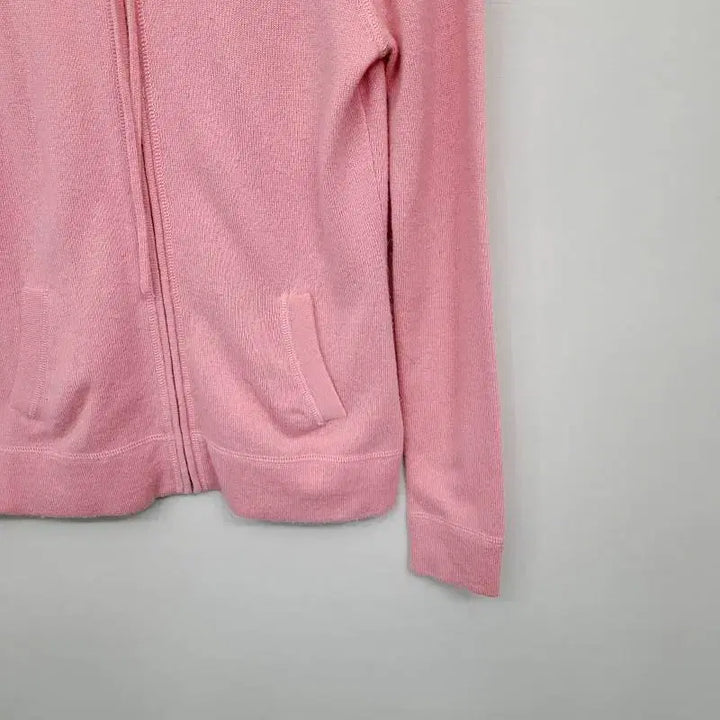 [BUNJANG] Celeste 100% Cashmere Hooded Zip-Up (Pink, S) / celeste 셀레스테 100% 캐시미어 후드 집업 (S/핑크)