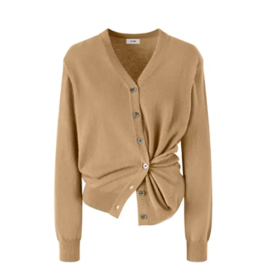 [BUNJANG] orr Cashmere Padded Cardigan Beige (S) / 오르orr 캐시미어 패디드 가디건 s 베이지