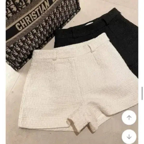 [BUNJANG] Collode Tweed Shorts White/Ivory / 트위드 반바지 화이트,아이보리