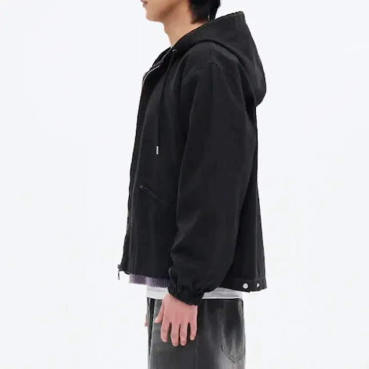 [BUNJANG] 8 Seconds Cotton Oxford Hooded Zip-Up Jacket / 에잇세컨즈 코튼 옥스포드 후드 집업