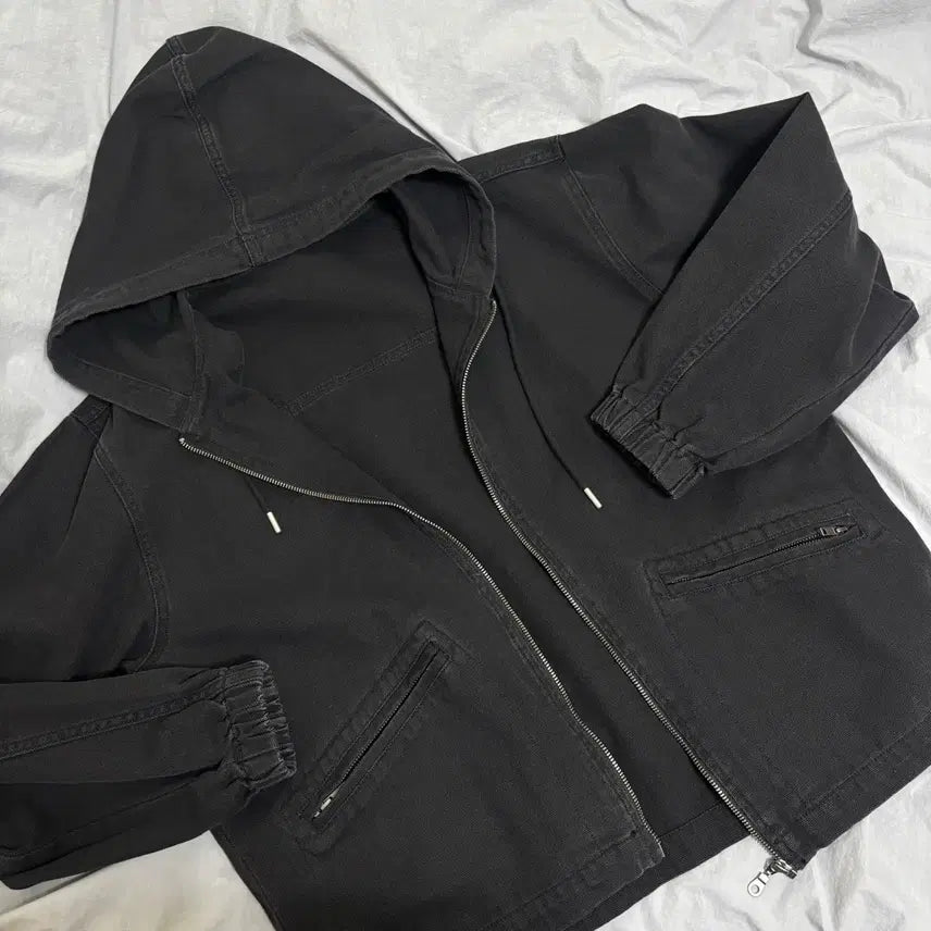 [BUNJANG] 8 Seconds Cotton Oxford Hooded Zip-Up Jacket / 에잇세컨즈 코튼 옥스포드 후드 집업