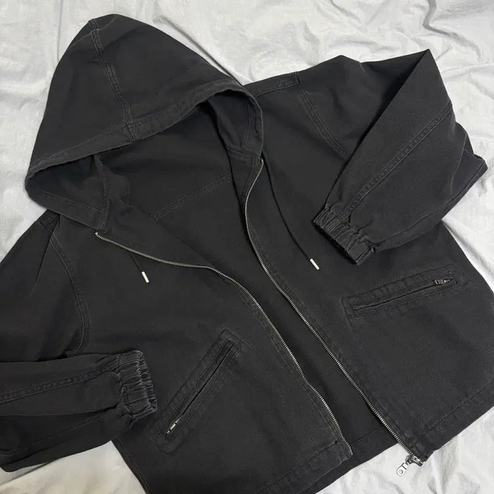 [BUNJANG] 8 Seconds Cotton Oxford Hooded Zip-Up Jacket / 에잇세컨즈 코튼 옥스포드 후드 집업