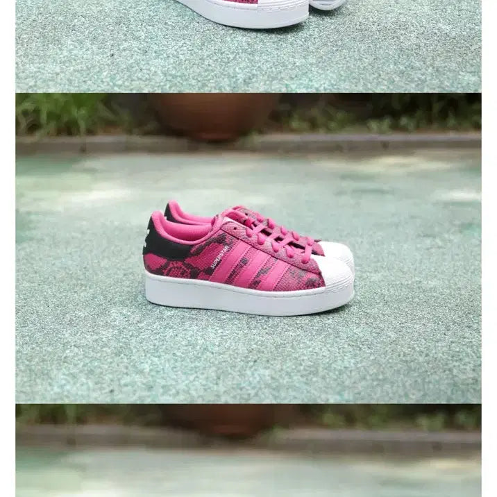 [BUNJANG] Adidas Superstar Pink Snake Pattern Sneakers / 새상품 아디다스 슈퍼스타 핑크 뱀피 여성 스니커즈 220 225가능