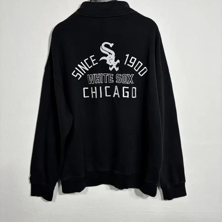 [BUNJANG] MLB Chicago White Sox Half-Zip Sweatshirt XL / 일본판 MlB 시카고화이트삭스 하프집 스웻셔츠 XL