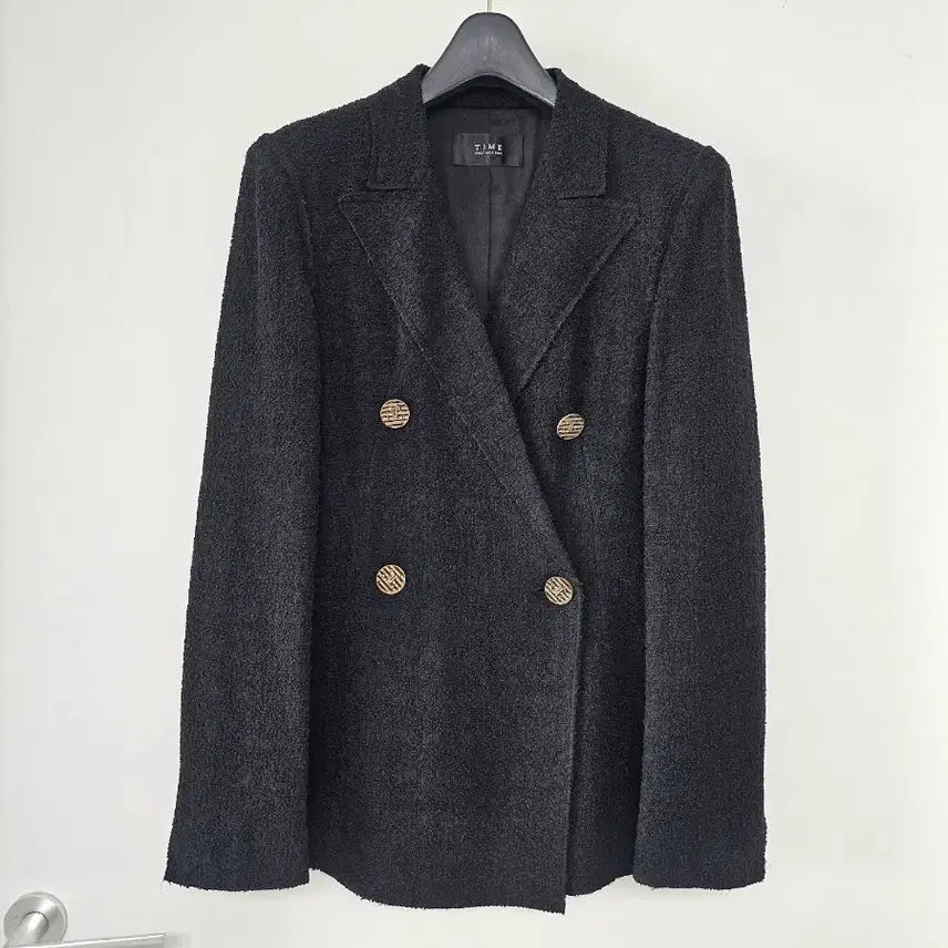 [BUNJANG] TIME Black Double Tweed Jacket / TIME 타임 블랙 더블 트위드 자켓 82
